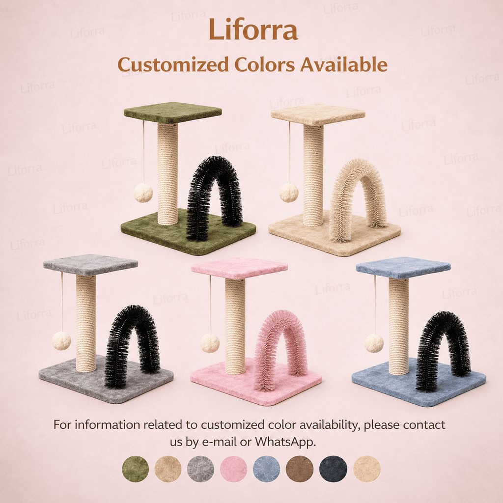 2 in 1 Cat Scratch Post with Brush Arch