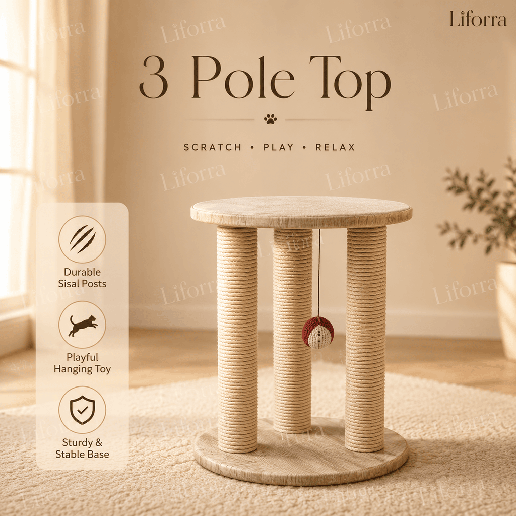 3 Pole Top Cat Scratcher