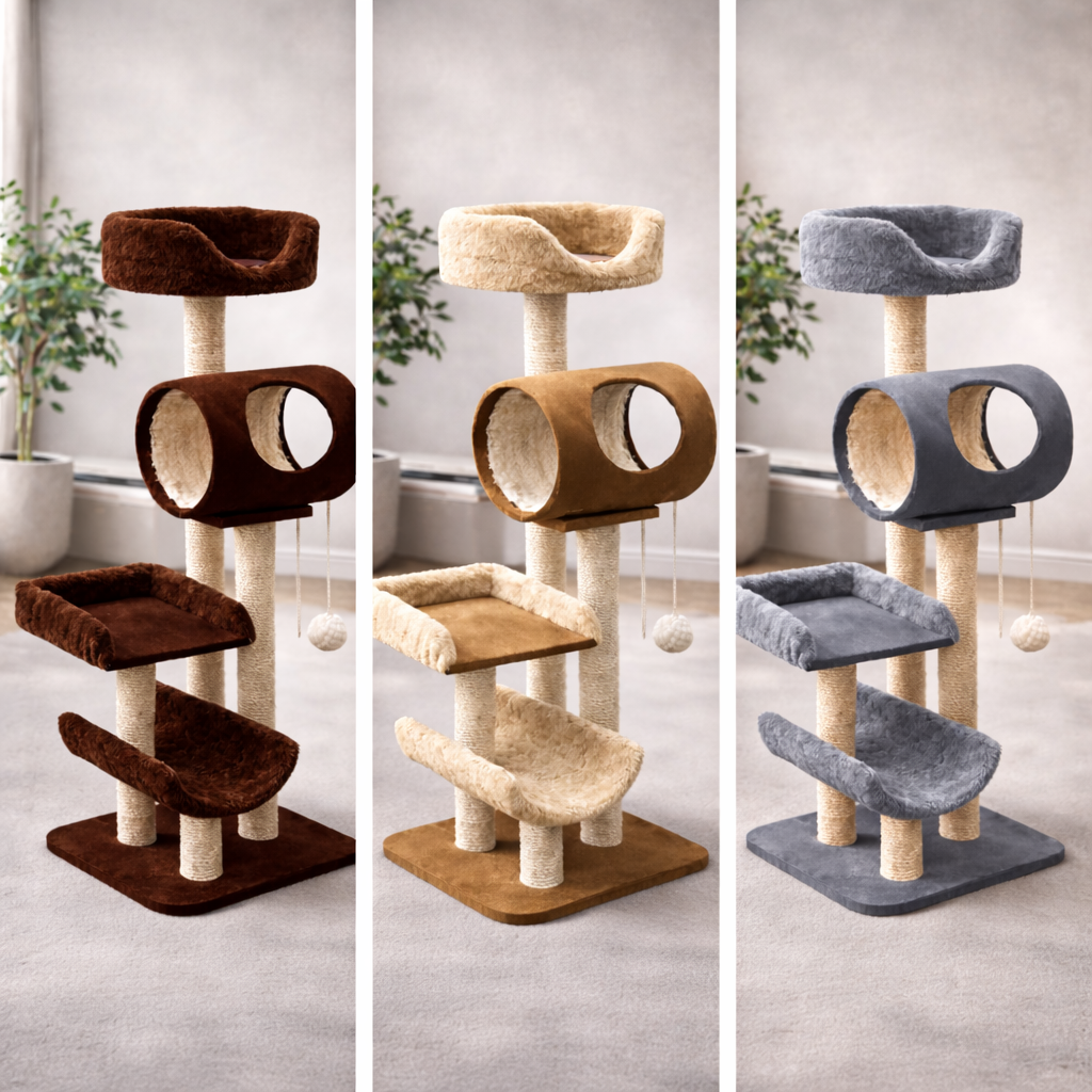 Modern Cat Bed Tree – Multi-Level Comfort & Resting Tower for Cats
