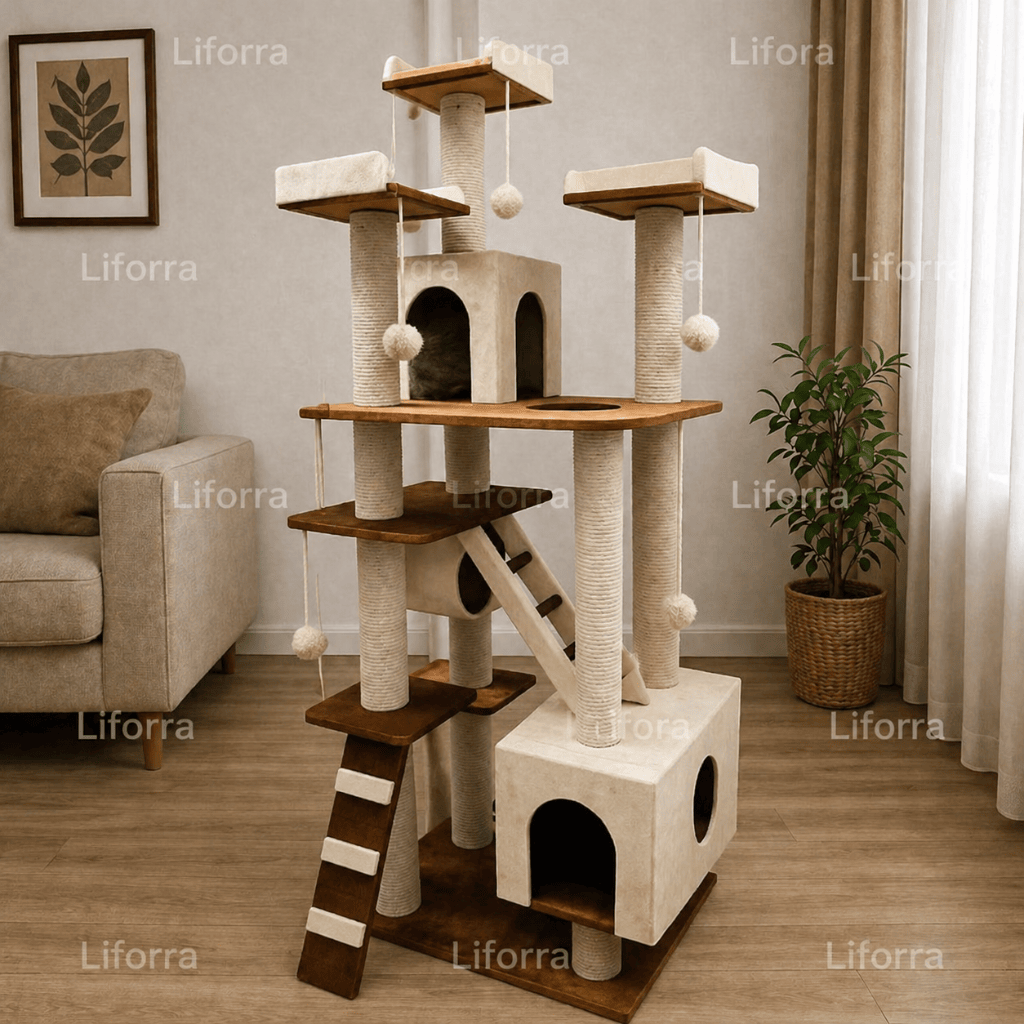 Luxury Multi-Level Cat Castle