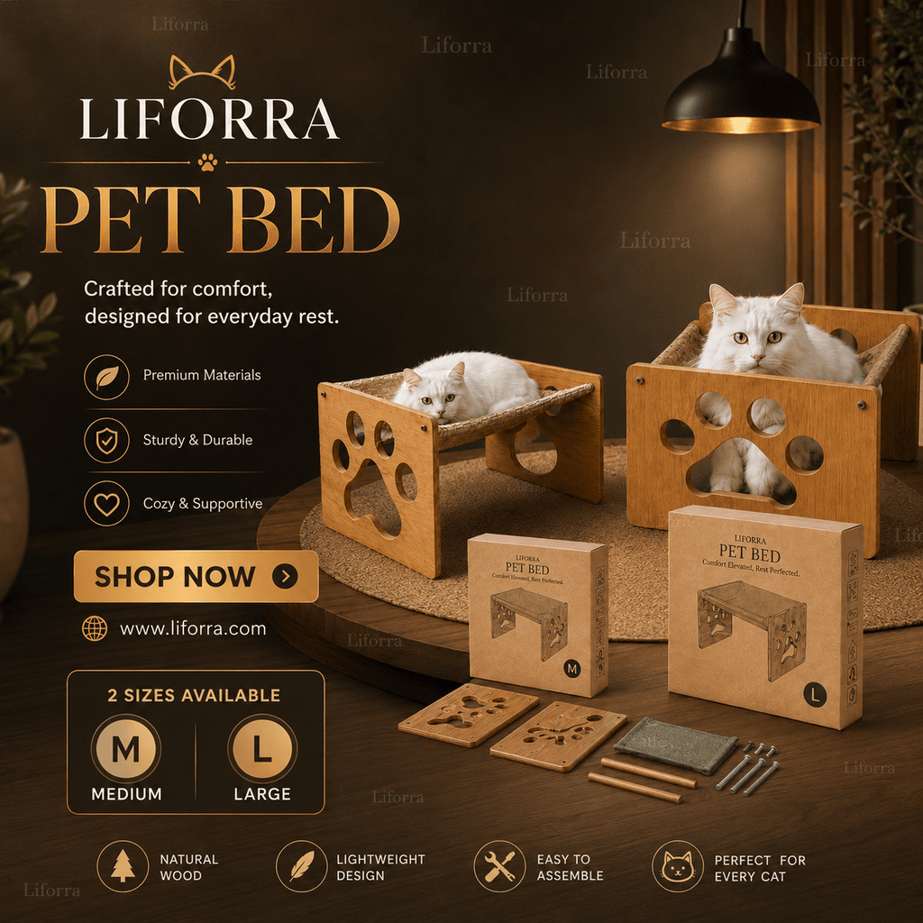 Liforra Wooden Pet Bed