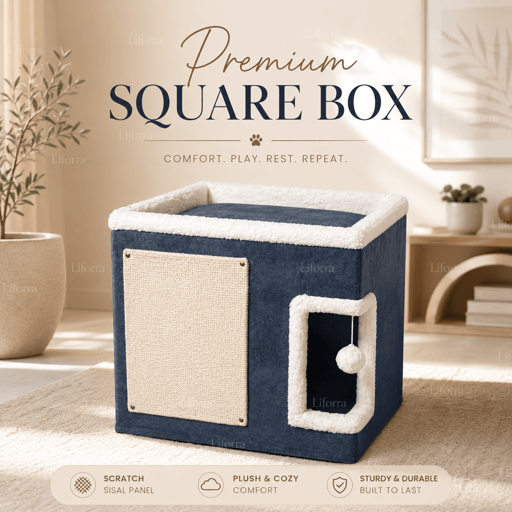 Premium Square Box Cat House
